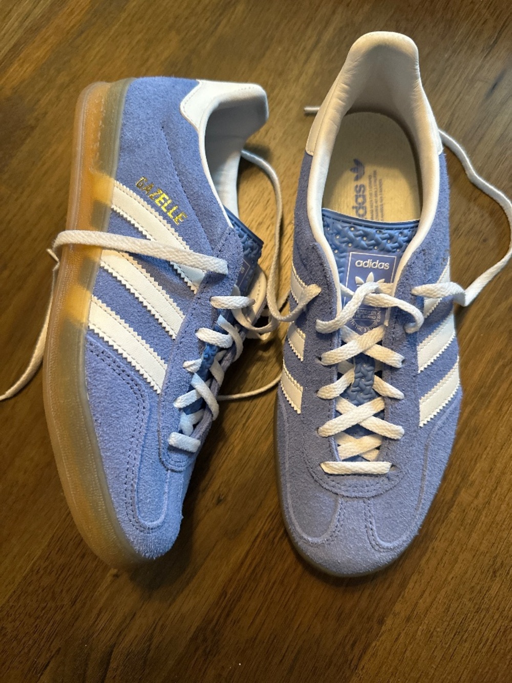 Adidas Suede Gazelles Periwinkle Blue US 6.5